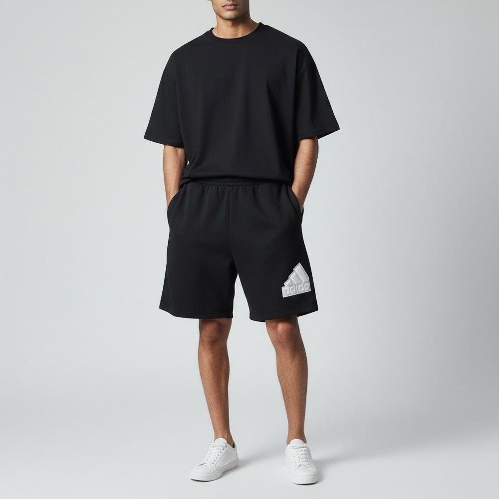 Adidas Essentials Mens Jersey Training Bermuda Shorts XXL‎ (40x10") Black White